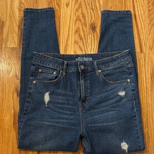 Wild Fable Distressed Dark Blue Skinny Jeans